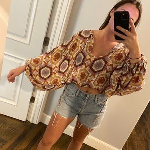 Boho Baloon Sleeve Blouse